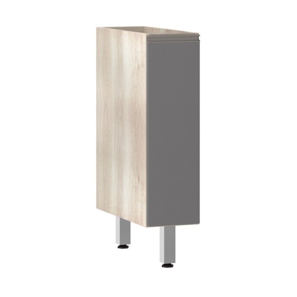 Balcão Sem Tampo 20cm Luci Legno Crem e Cinza Puro