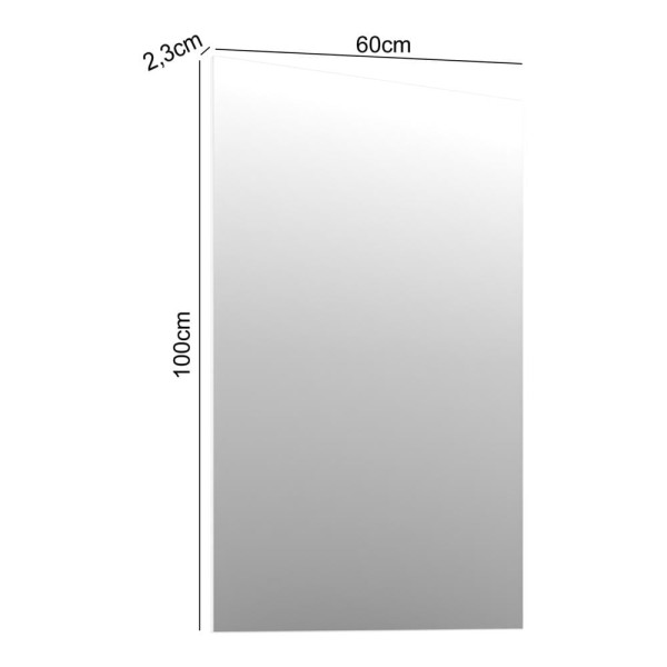 Encontraproduto.com.br - Espelho Para Banheiro Com Painel Delta 60x100cm Branco
