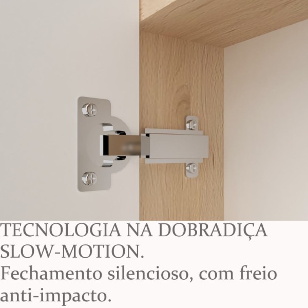 Encontraproduto.com.br - Armário Com Espelho Jazz 80X73,5Cm Faia Com Branco