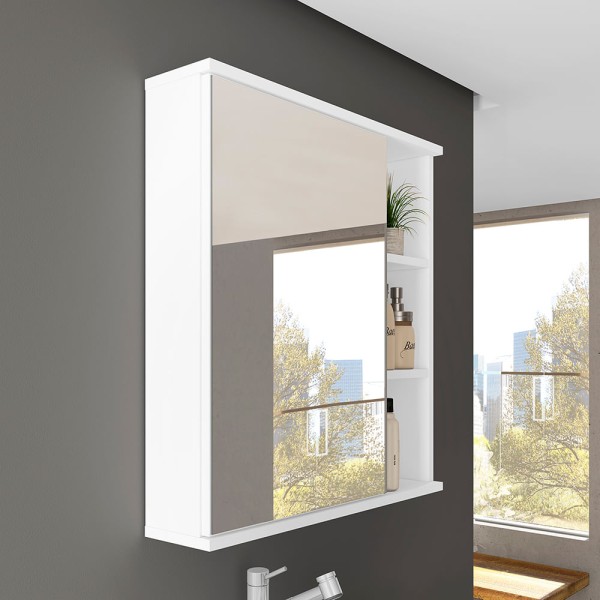 Encontraproduto.com.br - Armário Aéreo Banheiro 1 Porta Sem Espelho Branco