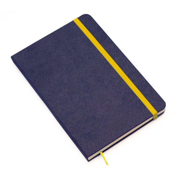 Encontraproduto.com.br - Caderneta Clássica 14x21 - Azul Marinho Pautada