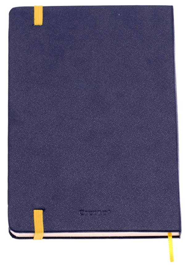 Encontraproduto.com.br - Caderneta Clássica 14x21 - Azul Marinho Pautada