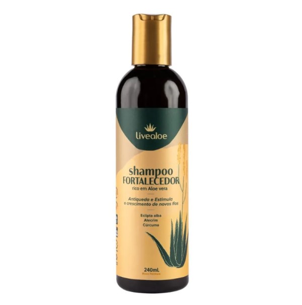Encontraproduto.com.br - Shampoo Fortalecedor ( Eclipta alba, Alecrim e Cúrcuma) 240ml - LiveAloe