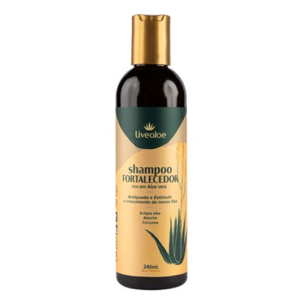 Encontraproduto.com.br - Shampoo Fortalecedor ( Eclipta alba, Alecrim e Cúrcuma) 240ml - LiveAloe