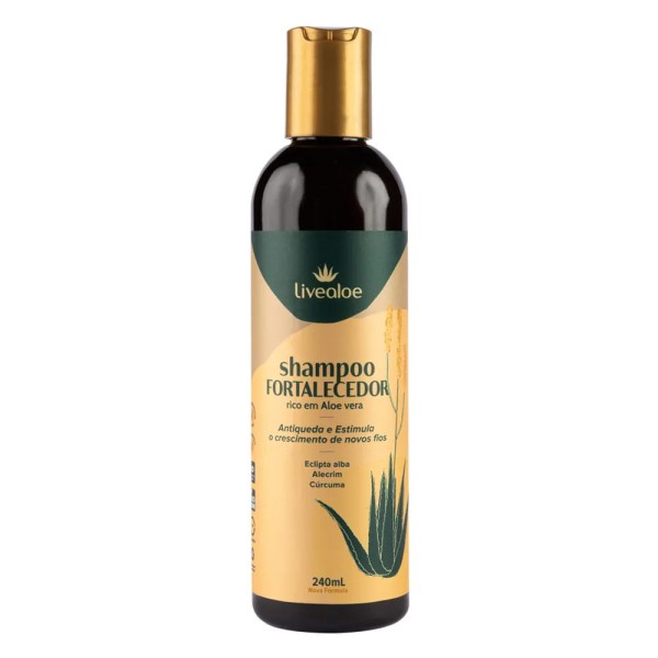Encontraproduto.com.br - Shampoo Fortalecedor ( Eclipta alba, Alecrim e Cúrcuma) 240ml - LiveAloe