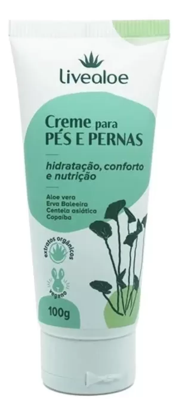 Encontraproduto.com.br - Creme Para Pés E Pernas Natural - Livealoe