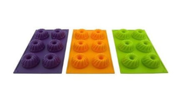 Encontraproduto.com.br - Forma De Silicone Para 6 Cupcakes / Pudim SN13276