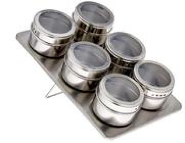Encontraproduto.com.br - Porta Condimentos 6 Peças em Inox 90ml Mimo Style Prata