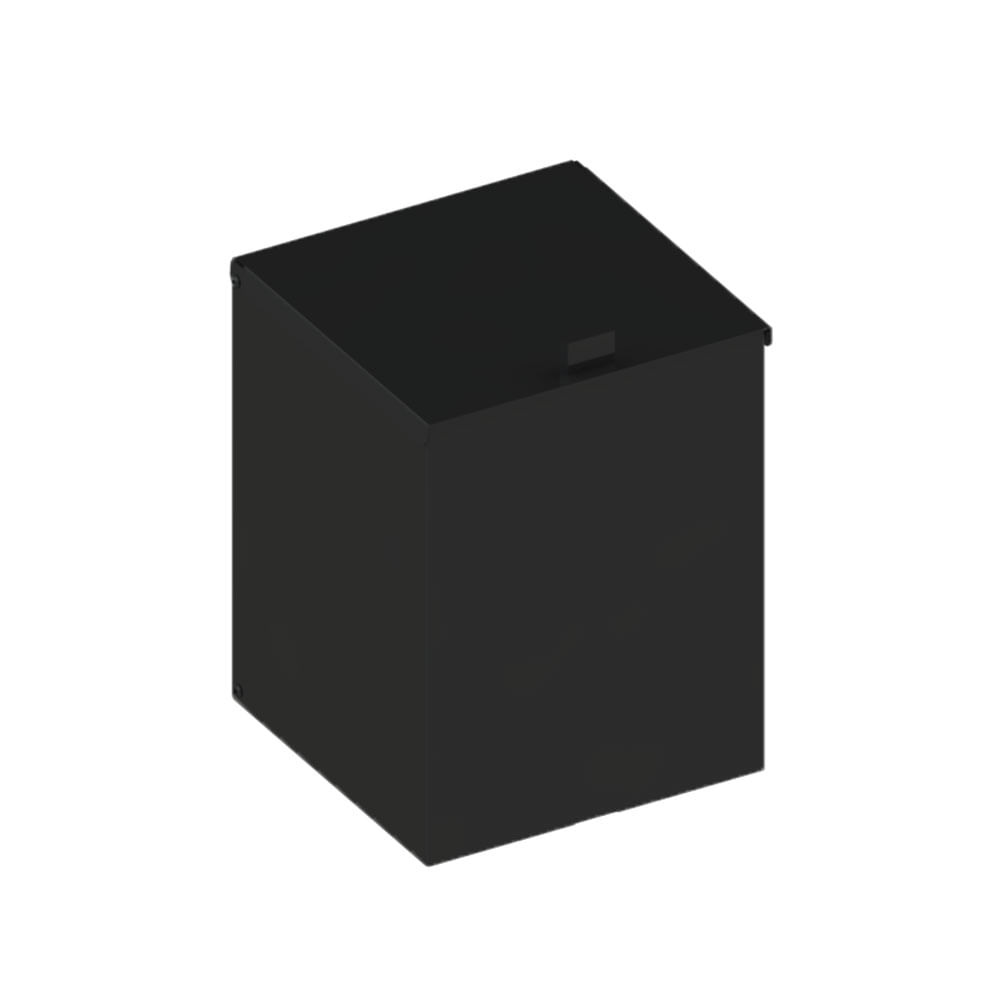 Lixeira Quada Quadrada 61QD04  Preto Fosco - 5209 - Crismoe