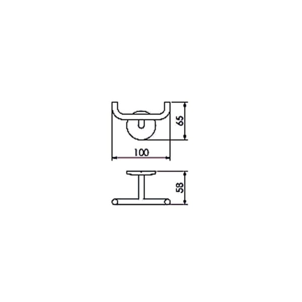 Encontraproduto.com.br - Cabide Duplo Reto Round Cromado - Crismoe