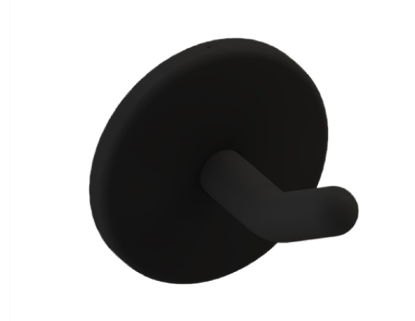 Encontraproduto.com.br - Cabide Round Preto Fosco - Crismoe