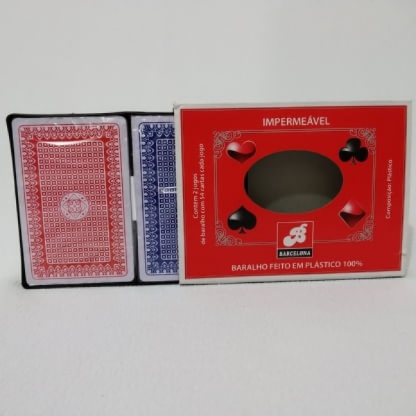 Baralho Duplo 100% Plástico 108 Cartas Prova Dágua Estojo