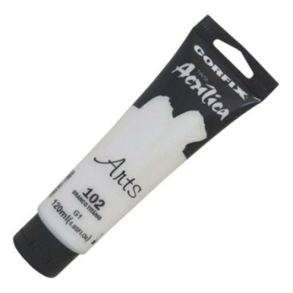 Tinta Acrílica Art´s 120ml GR-I Corfix Tons Azul, Verde, Marrom, Cinza, Preto, Branco