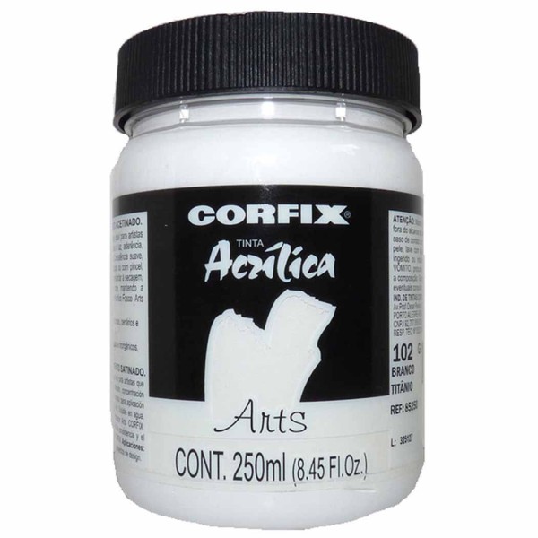 Tinta Acrílica Art´s 250ml GR-I Branco Titânio Corfix