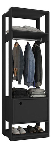 Guarda-Roupa Closet Titan 1 PT Preto