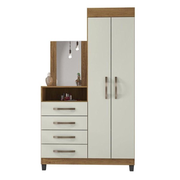 Encontraproduto.com.br - Guarda Roupa Com Cômoda Lion 2 Portas E 3 Gavetas