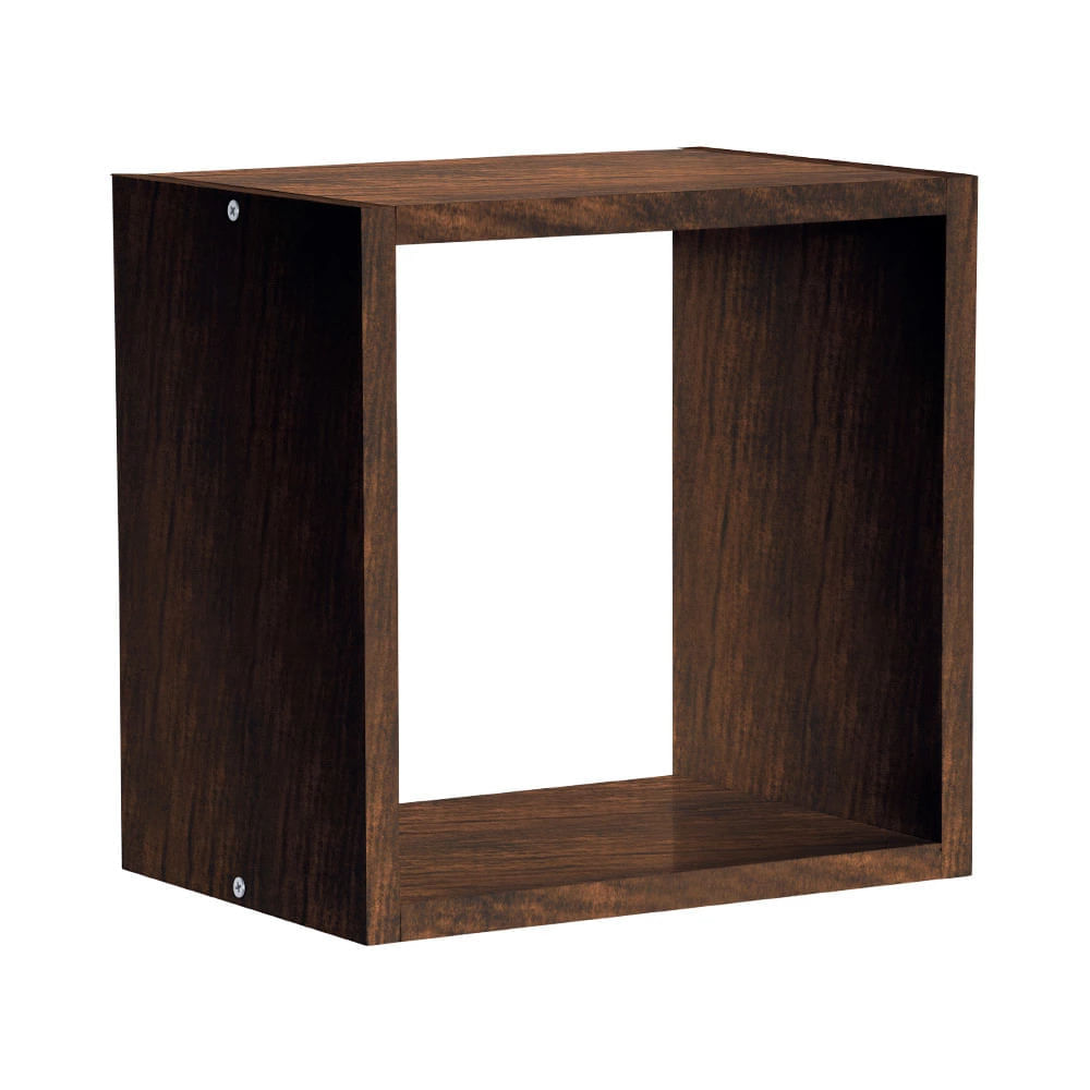 Nicho Prat-k Cubo Retangular em MDP 28x28x20cm Tabaco