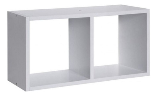 Encontraproduto.com.br - Nicho Duplo Prat-k Cubo Retangular em MDP 56x28x20cm Branco