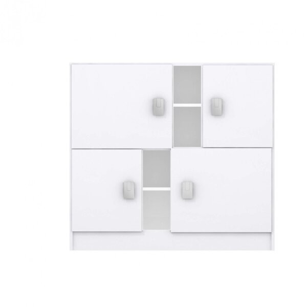 Encontraproduto.com.br - Cômoda de Bebê 4 Portas Móveis Percasa Branco
