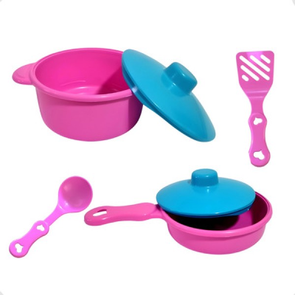 Encontraproduto.com.br - Kit de Panelas com Utensílios Infantil