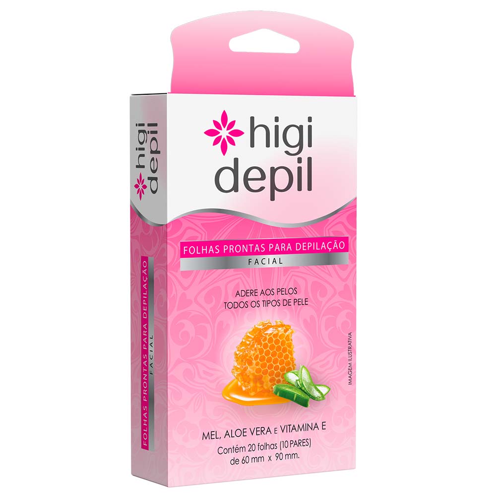 Encontraproduto.com.br - Folhas Depilatorias Daxx Facial com 20 unidades