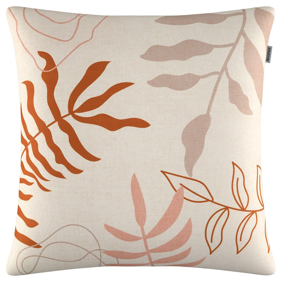 Encontraproduto.com.br - Capa Almofada 45x45 Natural Art Folhagem - Adomes