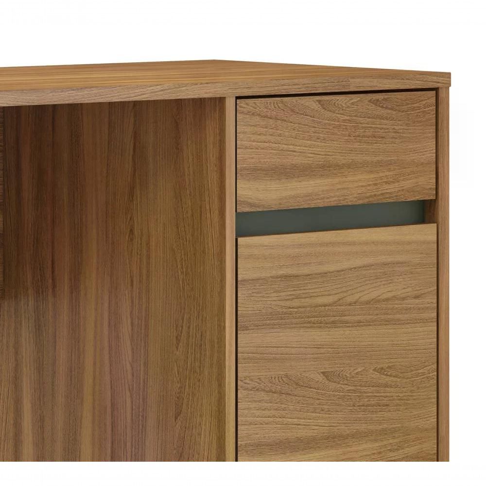 Encontraproduto.com.br - Escrivaninha Mesa Computador 1 Porta 1 Gaveta Office Morada Cor Amendola / Grafito