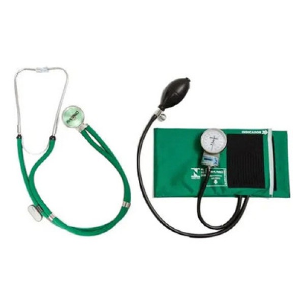 Encontraproduto.com.br - Aparelho de Pressão Verde Com Esteto Duplo Verde CJPA203 PA MED