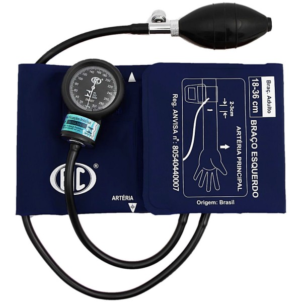 Encontraproduto.com.br - Aparelho de Pressão BIC AP0859 Azul Nylon/Velcro
