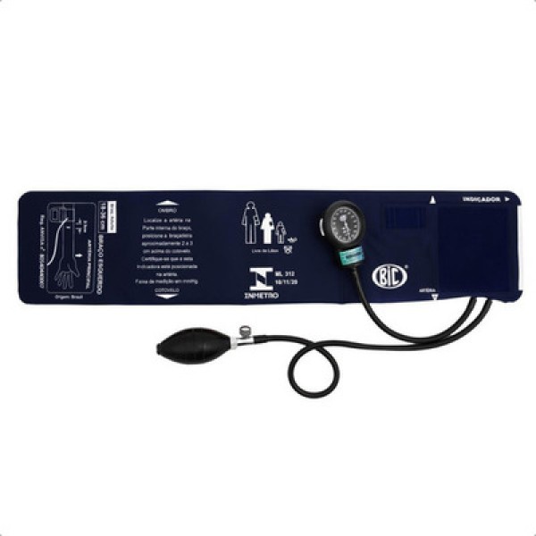Encontraproduto.com.br - Aparelho de Pressão BIC AP0859 Azul Nylon/Velcro