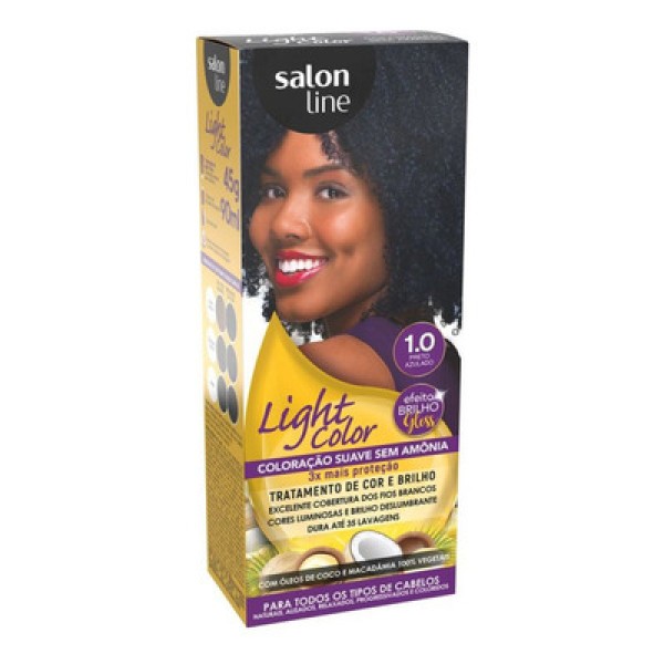 Coloração Semi-Permanente Salon Line Light Color Preto Azulado 1.0
