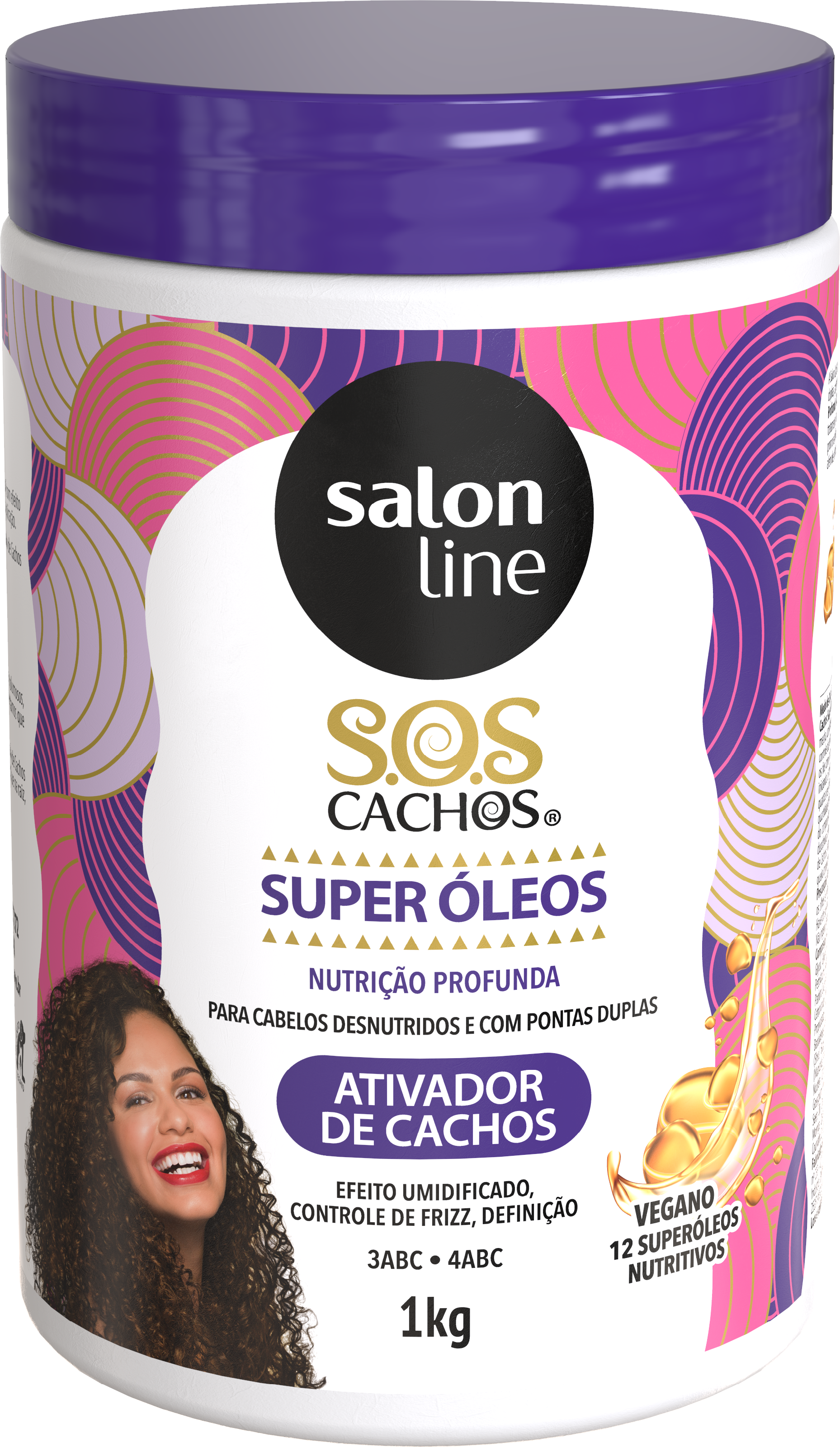Creme para Pentear Salon Line SOS Cachos Super Óleos Nutri 1Kg