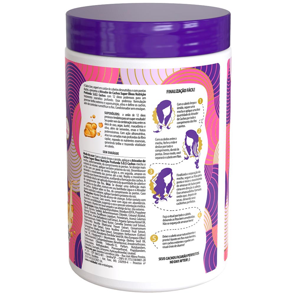 Encontraproduto.com.br - Creme para Pentear Salon Line SOS Cachos Super Óleos Nutri 1Kg