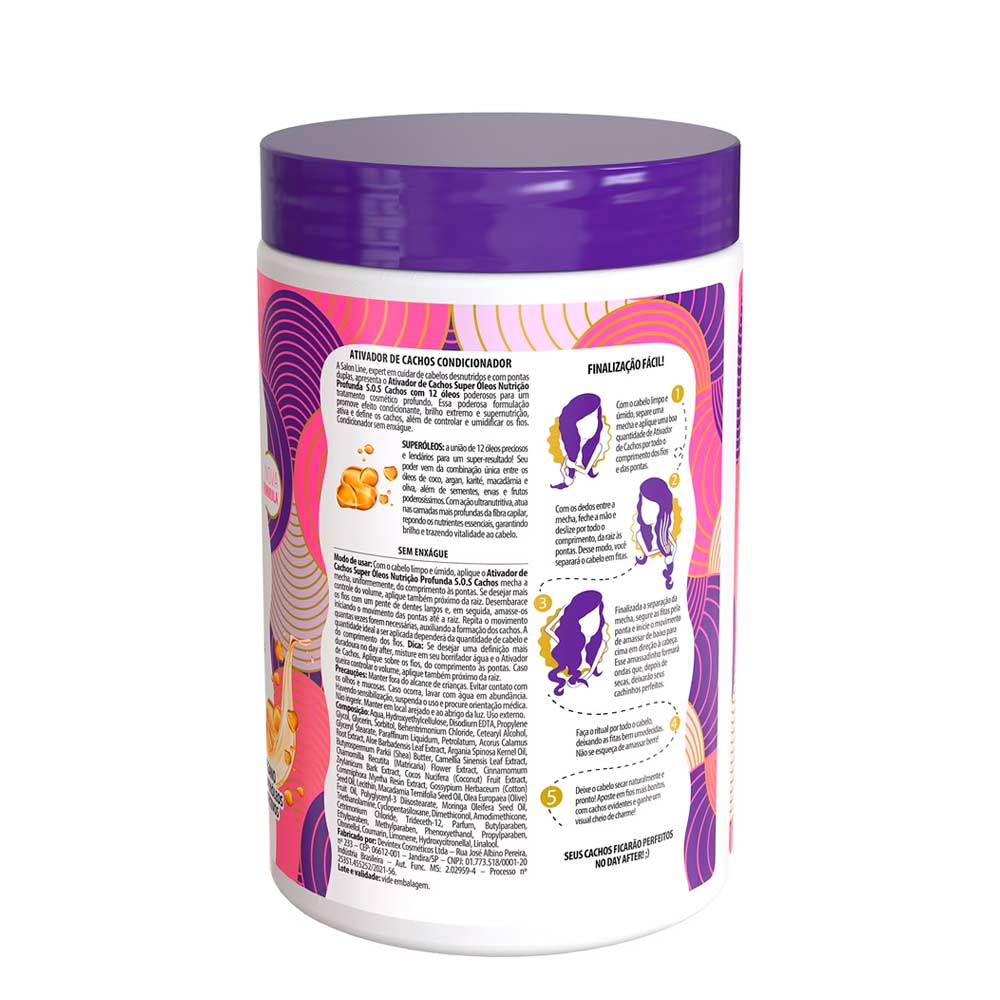 Encontraproduto.com.br - Creme para Pentear Salon Line SOS Cachos Super Óleos Nutri 1Kg