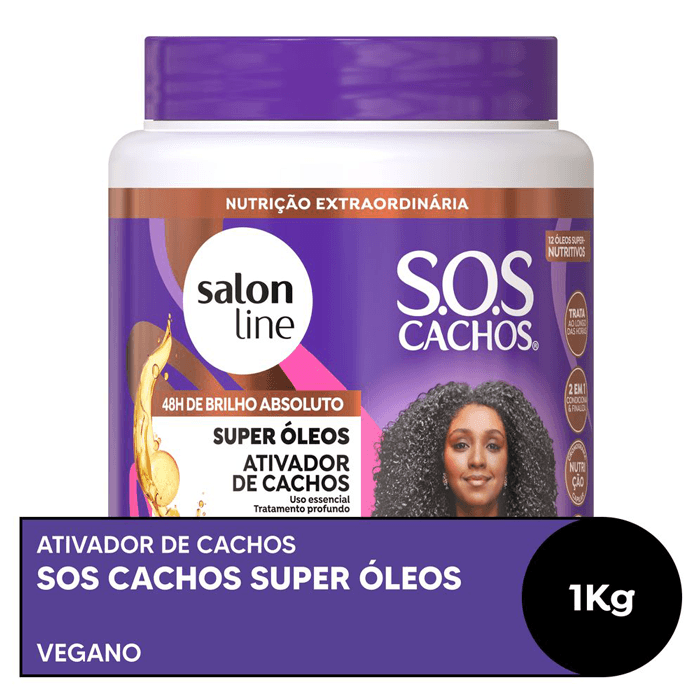 Encontraproduto.com.br - Creme para Pentear Salon Line SOS Cachos Super Óleos Nutri 1Kg