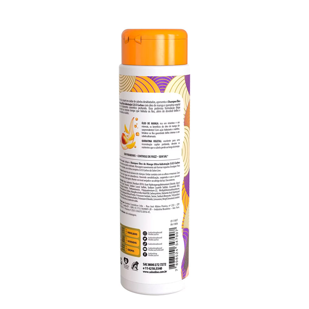 Encontraproduto.com.br - SHAMPOO SALON LINE SOS CACHOS MANGA 300ML