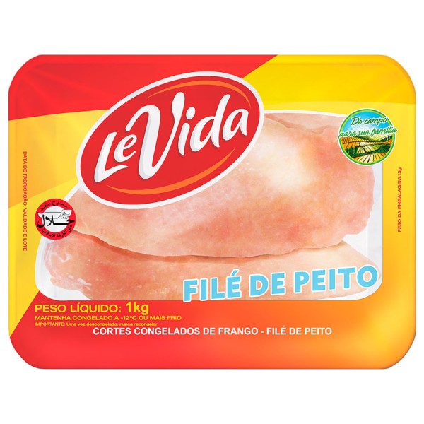 Encontraproduto.com.br - Filé de Peito de Frango s/ Osso Levida Bandeja 1Kg