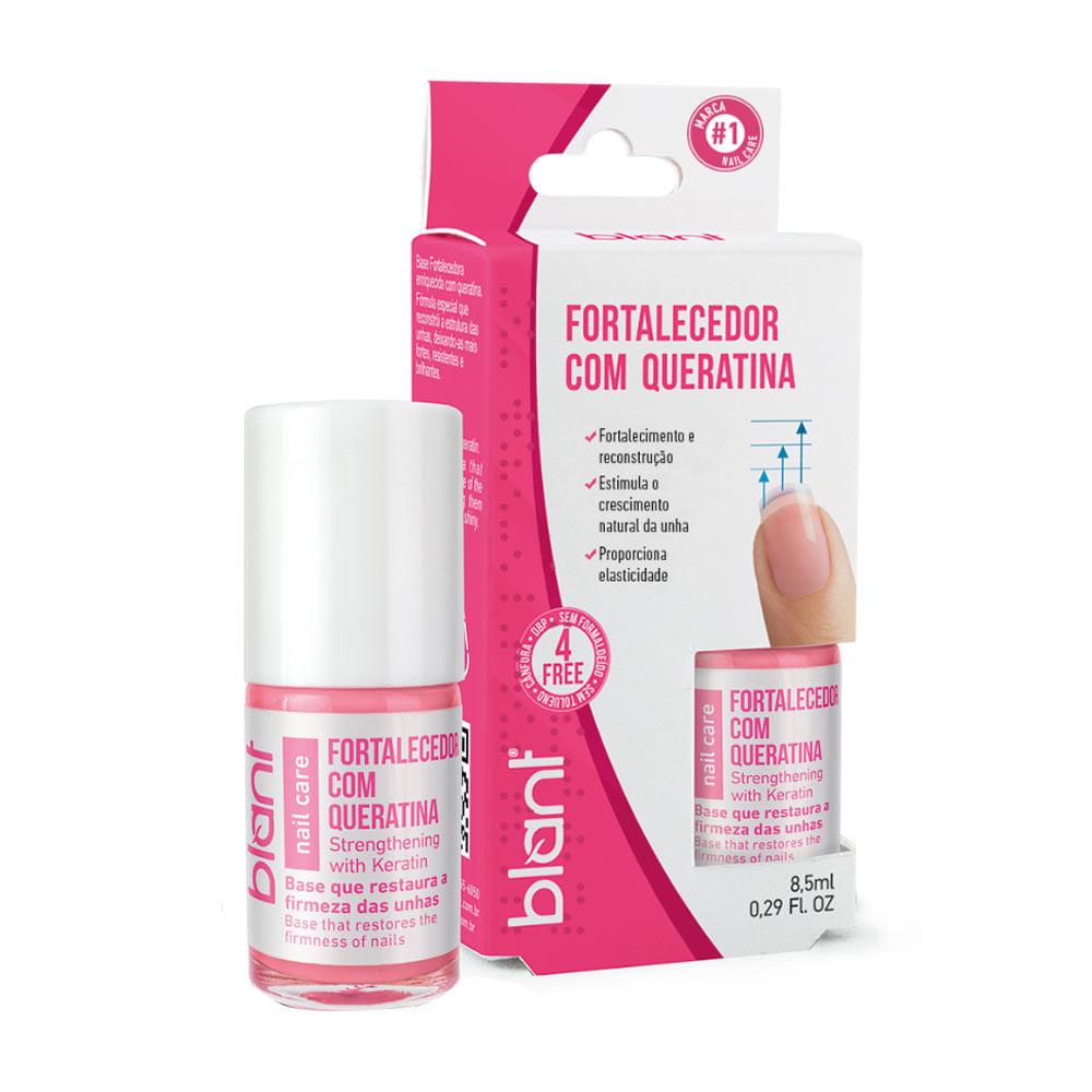 Encontraproduto.com.br - Base Fortalecedora Com Queratina 8,5ml 4 Free Blant