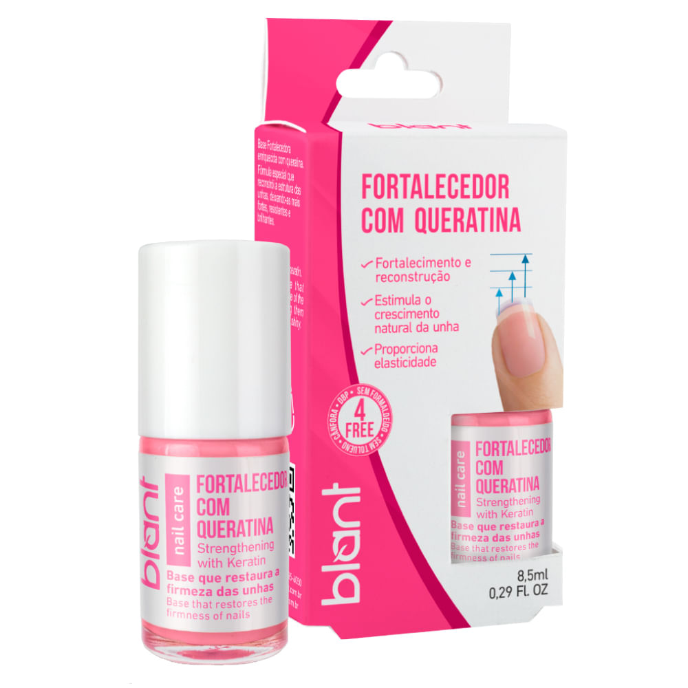 Encontraproduto.com.br - Base Fortalecedora Com Queratina 8,5ml 4 Free Blant