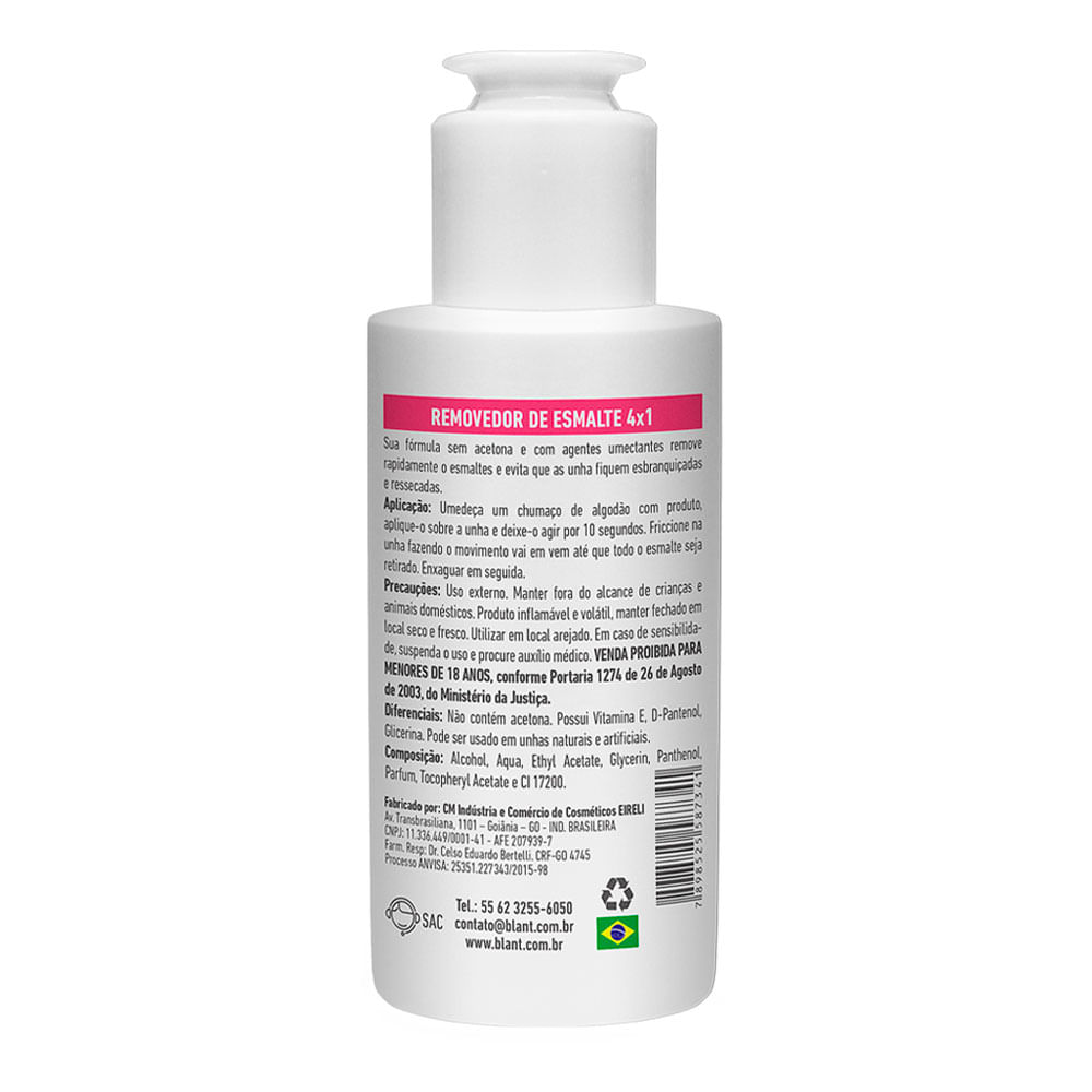 Encontraproduto.com.br - Removedor De Esmalte 110ml Sem Acetona - Blant