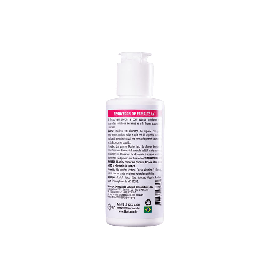 Encontraproduto.com.br - Removedor De Esmalte 110ml Sem Acetona - Blant