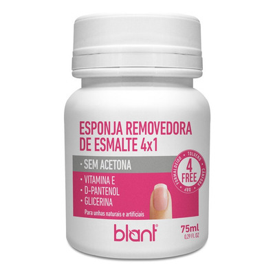 Encontraproduto.com.br - Esponja Removedor De Esmalte 75ml 4x1 Sem Acetona - Blant