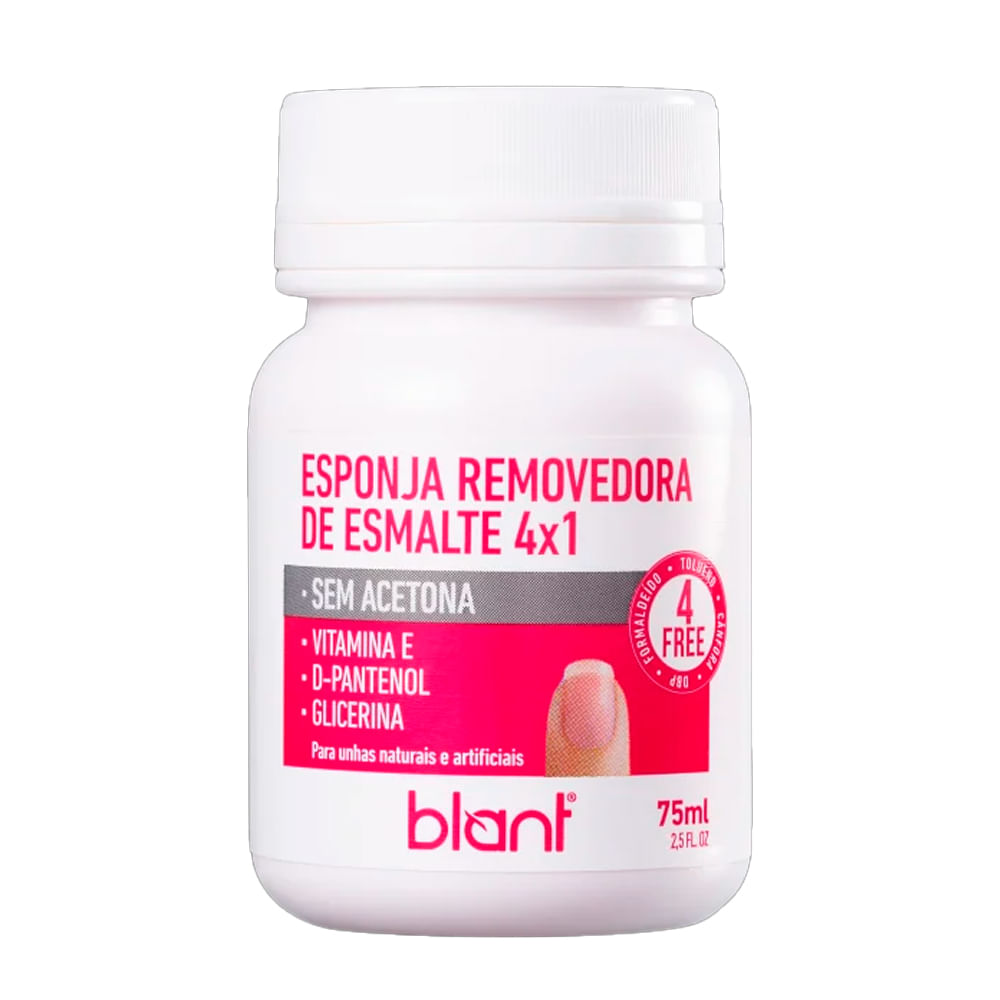 Encontraproduto.com.br - Esponja Removedor De Esmalte 75ml 4x1 Sem Acetona - Blant