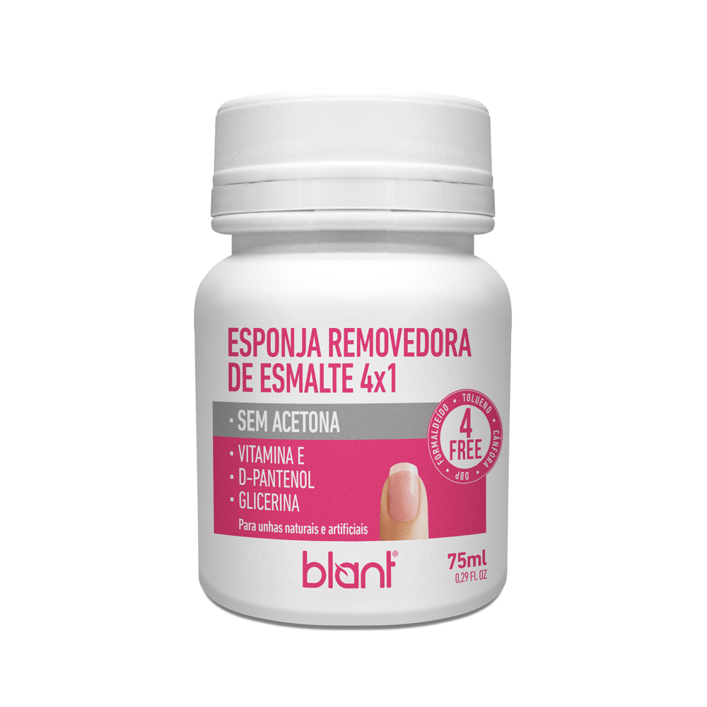 Encontraproduto.com.br - Esponja Removedor De Esmalte 75ml 4x1 Sem Acetona - Blant