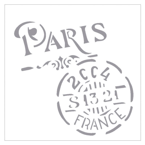 Encontraproduto.com.br - Stencil 14 x 14 cm Selo Paris Ref.1742 OPA
