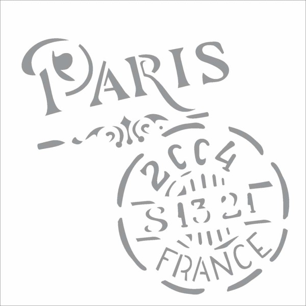 Stencil 14 x 14 cm Selo Paris Ref.1742 OPA