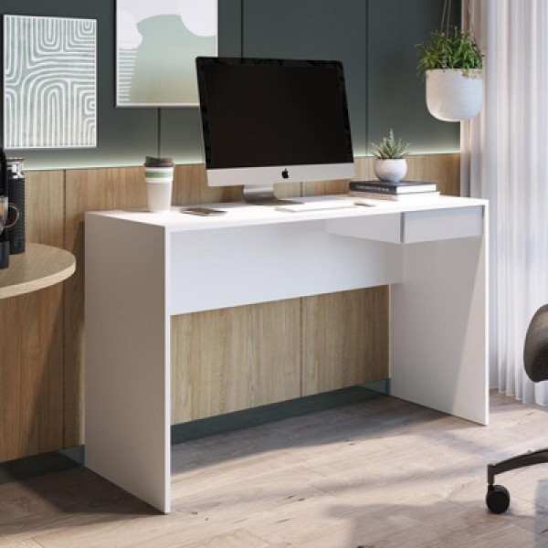 Encontraproduto.com.br - Escrivaninha Com Gaveta Linha Home Office Escritório M. Com