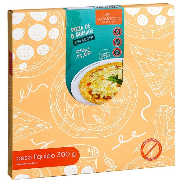 Encontraproduto.com.br - Pizza de 6 Queijos Congelada sem Glúten Substância 300g
