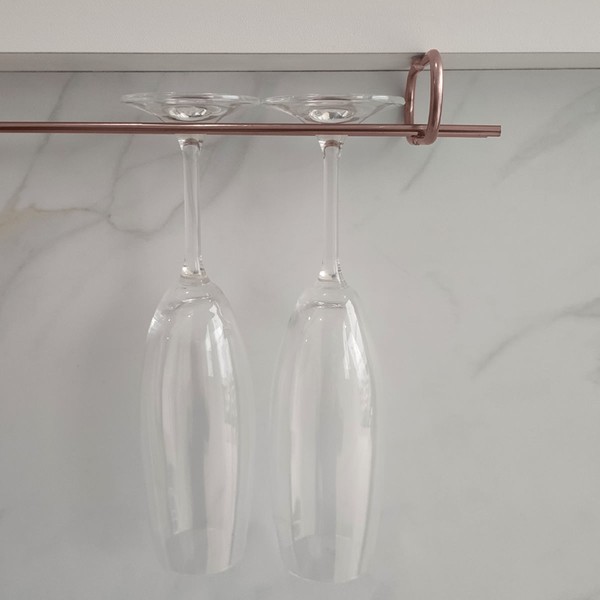 Encontraproduto.com.br - Suporte Para Pendurar Taças 42cm Organizador Porta Taças Suspenso