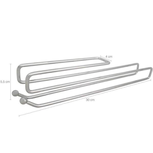 Encontraproduto.com.br - Suporte Porta Taças De Encaixe Simples Cromado Armário